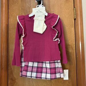 Max Studio Kids Pack + Party 3 piece skirt set and party bag with tissue